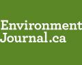 Environment Journal logo (green vertical - Knock out)